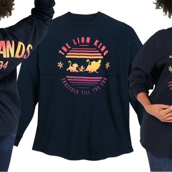 Disney Spirit Jersey The Lion‎ King Pridelands Long Sleeve Navy Blue Medium - Picture 6 of 6